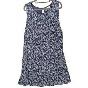 Nordstrom Rack Women size XXL Sleeveless A line Dress Lined Blue Surf Pockets